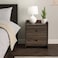 Fixed wooden chest of drawers - burnt brown