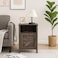 Fixed wooden chest of drawers - burnt brown