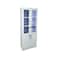 Two-drawer office bookcase with wooden back - white - 80 x 40 x 200 cm