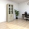 Two-door office bookcase with wooden back - beige - 80 x 40 x 200 cm