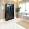 Three-door office bookcase with wooden back - coffee - 120 x 40 x 200 cm