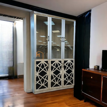 Wooden Office Cabinet - 120 x 40 x 200 cm