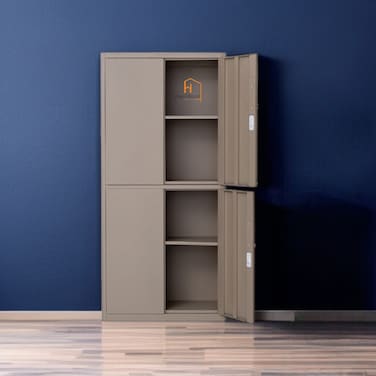 دولاب مكتبى حديد - 40×85×180 سم - بيج