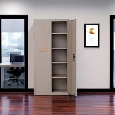 Iron Office Cabinet - 40 x 85 x 180 cm - Beige