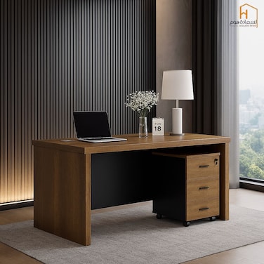 مكتب خشب -بني- 120×60×75سم