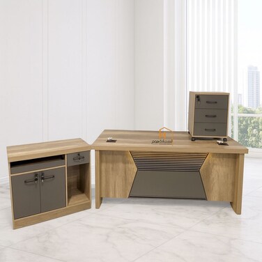 مكتب خشب -بني فاتح- 160×75×70سم