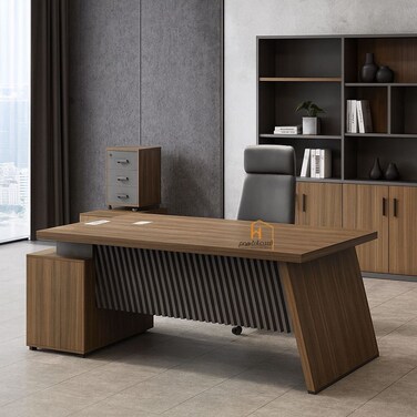 مكتب خشب -بني- 180×60×70سم