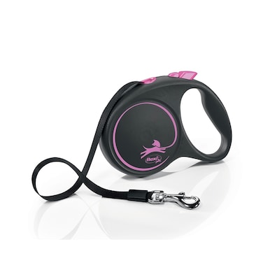 Flexi Design Tape Large Retractable Dog Leash, Pink