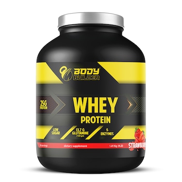 بودي بيلدر 100٪ بروتين مصل الحليب, الفراولة, 4 باوند