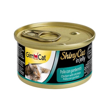 GimCat ShinyCat Chicken with Shrimps In Jelly Canned Cat Food - 70 g