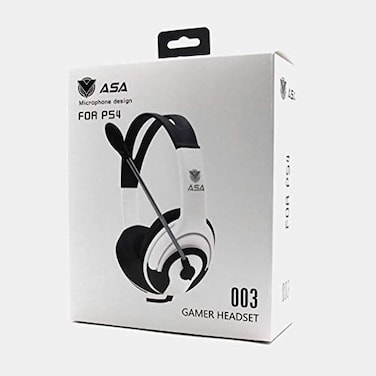 ASA 003 Wired Over-Ear Gaming Headset With Microphone White