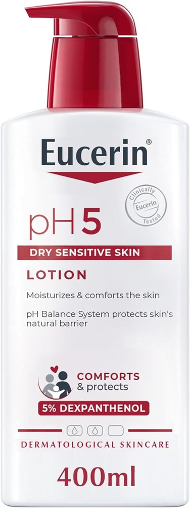 Eucerin Ph5 Body Lotion With Dexpanthenol And Hyaluronic Acid, Intensive Moisturize &amp; Quickly Absorbs, Suitable For Daily Moisture On Allergy-Prone Skin &amp; Dry Sensitive Skin, 400ml