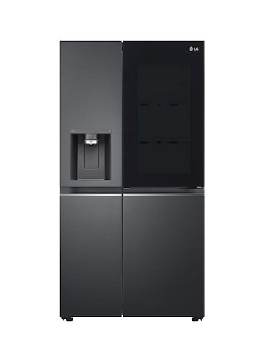 إل جي ثلاجة جنبا إلى جنب 18.2 قدم مكعب، فريزر 7.3 قدم مكعب، إنستا فيو، عاكس خطي (غير شامل التركيب)