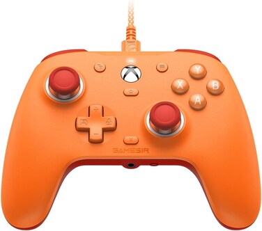 GameSir G7 SE Wired Controller For Xbox Series X S, Xbox One &amp; Windows 10/11, Plug And Play Gaming Gamepad With Hall Effect Joysticks/Hall Trigger, 3.5mm Audio Jack （Orange)