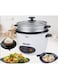 Palson Electrical Rice Cooker 1.8L, Non-Stick Coating For Easy Cleaning, Includes Aluminum Steamer, White - 40024