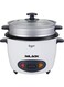 Palson Electrical Rice Cooker 1.8L, Non-Stick Coating For Easy Cleaning, Includes Aluminum Steamer, White - 40024