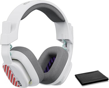سماعة راس سلكية للالعاب A10 الجيل الثاني من استرو - سماعات رأس فوق الاذن مع ميكروفون قابل للطي لكتم الصوت، مشغلات 32 ملم، لاجهزة Xbox Series X، S وXbox One ونينتندو سويتش والكمبيوتر وماك -، ابيض