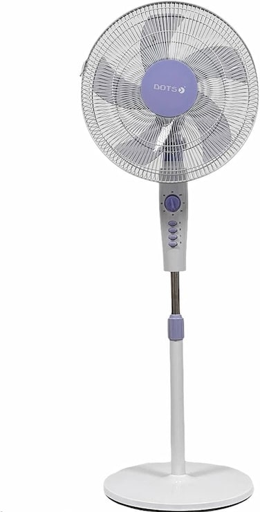Dots Stand Fan, 16&quot;, 3 Speed Contol, 60 Minute Timer, TFS-S95, Black