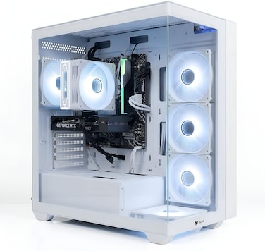 كمبيوتر ألعاب ASA مع معالج i5-14400F، لوحة أم H610M-A WIFI ، ذاكرة 16GB DDR5، بطاقة رسومات RTX 5060 SHADOW 8GB -، مبرد VORTEX FAN White، مزود طاقة 650W