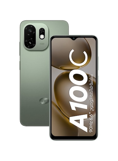 آيتل - A100C أخضر حريري 3.5 جيجابايت رام 128 جيجابايت 4G إصدار الشرق الأوسط