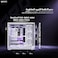 Majesty Mavera Pro Mid Tower PC Case, 7 Pre-Installed Infiniti ARGB Fans, ATX Support, 360mm Water Cooler Support, Type-C &amp; 2 x USB 3.0 Ports, Back-Connect Design, White