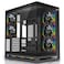 Majesty Falcon Mid-Tower PC Case, Hi-End Pro Design, 8 Pre-Installed 120mm Infinity ARGB Fans, ATX Support, 360mm Water Cooler Support, Type-C &amp; 2 x USB 3.0 Ports, Back-Connect Design, Black