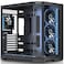 Majesty Mavera Pro Mid Tower PC Case, 7 Pre-Installed Infiniti ARGB Fans, ATX Support, 360mm Water Cooler Support, Type-C &amp; 2 x USB 3.0 Ports, Back-Connect Design, Black