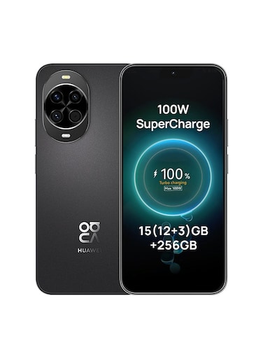 هواوي - نوفا 14 سمارت فون بشريحتين أسود 12 جيجابايت رام 256 جيجابايت 4G إصدار الشرق الأوسط