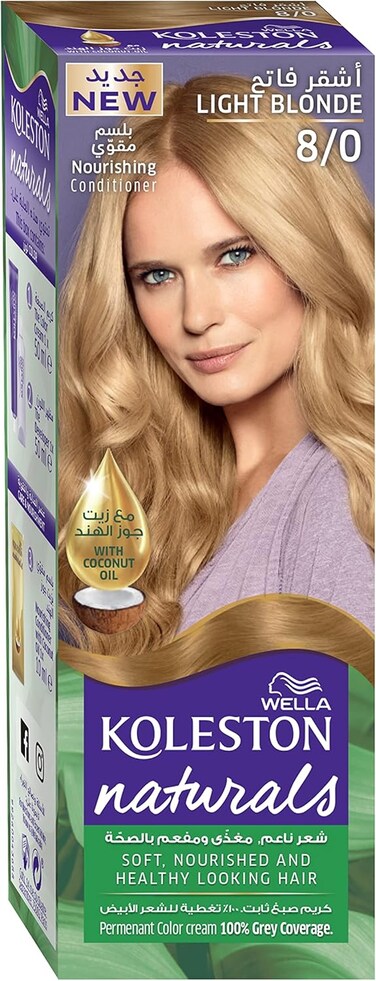 صبغة الشعر ويلا كولستون ناتشرالز 8/0 أشقر فاتح، ازرق
