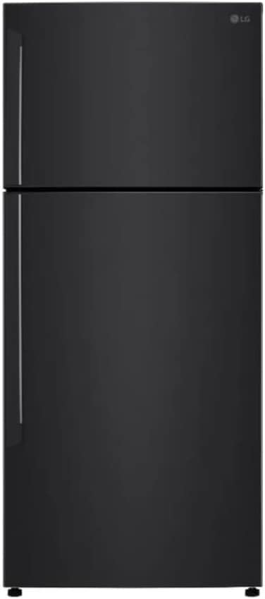 ثلاجة ببابين مع فريزر علوي مزودة بتقنية تدفق الهواء المتعدد ومحرك انفرتر، سعة 509 لتر، لون أسود - موديل LT19CBBMIN