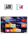 تلفزيون LED ذكي بدقة 4K فائقة الوضوح مقاس 65 بوصة IX65UHDS أسود