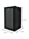 GVC Pro Mini Refrigerator With Glass Door Gvrg-195 Black (Installation Not Included)