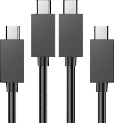 كوود شاحن وحدة تحكم بلاي ستيشن 5 - عبوة من قطعتين بطول قدم الشركة المصنعة الاصلية 3 امبير كيبل شحن سريع USB C الى ملحقات سلك بيانات دوال سينس واكس بوكس سلسلة S X كور وسلسلة اليت 2