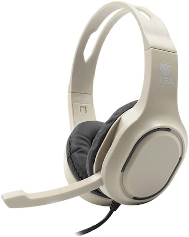 ASA Coco Gaming Headset For PS4/PS5, Adjustable Headband, 40mm Driver Unit, Universal, (Beige)