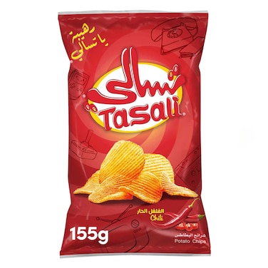 تسالي شرائح البطاطس بالفلفل الحار 155 جرام