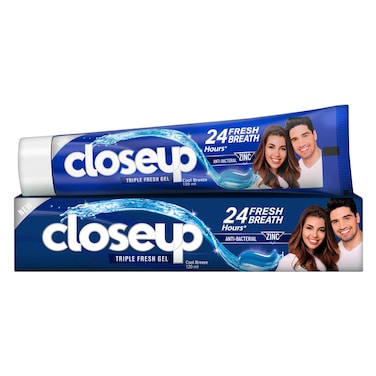 Closeup Triple Fresh Gel Toothpaste, Cool Breeze, 120ml