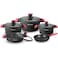 Muller Koch Cookware Set 9 Pieces , Die-Cast Aluminum German Nonstick Marble Granite Coating, PFOA FREE - Mk-5011