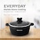Muller Koch Cooking Pot with Glass Lid, 36 Cm 13.4 Liter, Die-Cast Aluminum German Nonstick Marble Granite Coating, PFOA FREE - MK-5010