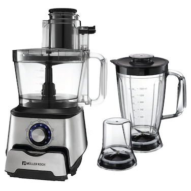 Muller Koch Multipurpose Food Processor, 1200 Watts, Steel, MK-6033