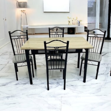 Wooden Dining Table - 4 Chairs
