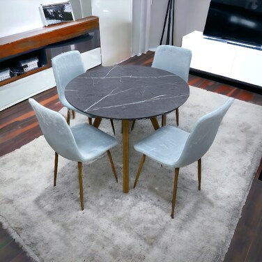 Circular Dining Table 4 Chairs