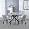 طاولة طعام سيراميك - 4 كرسي - رمادى