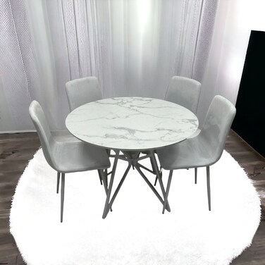 طاولة طعام دائري 4 كرسي