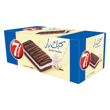 سفن دايز كيك بار بحشوة الفانيلا 25 جرام × 12 قطعه