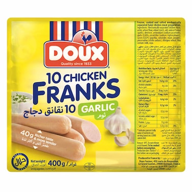 Doux garlic Chicken Frank 400g