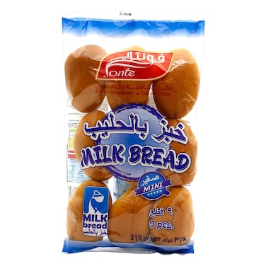 Fonte Milk Bread Mini  315g &times;9 Pieces