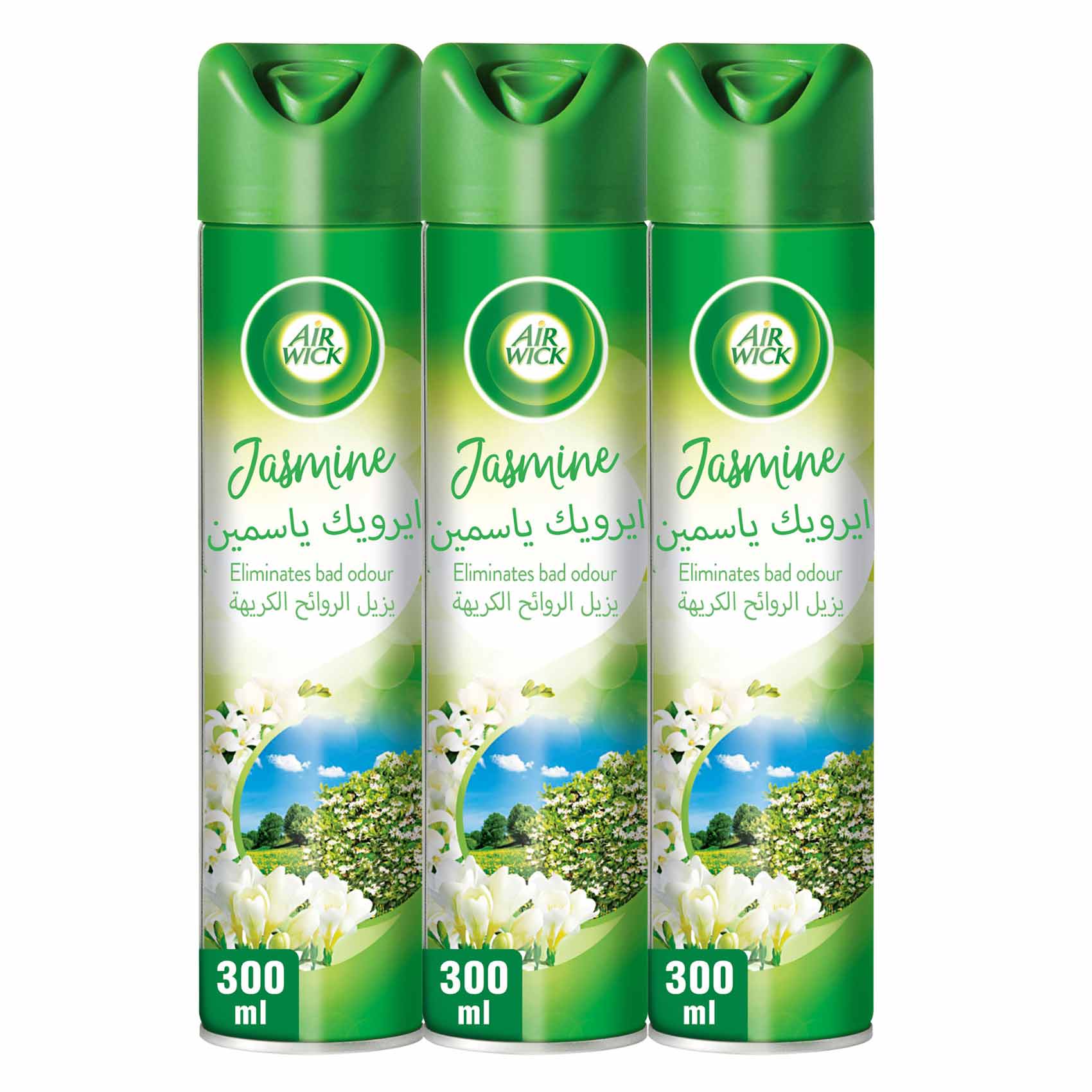 إير ويك بخاخ معطر الجو برائحة الياسمين 300 مل - أبيض