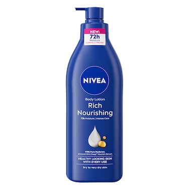 NIVEA Body Lotion Moisturizer for Extra Dry Skin, 48h Moisture Care, Nourishing Almond Oil &amp; Vitamin E, 400ml
