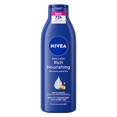 NIVEA Body Lotion Moisturizer for Extra Dry Skin, 48h Moisture Care, Nourishing Almond Oil &amp; Vitamin E, 250ml