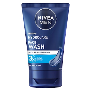 NIVEA MEN Face Wash Cleanser, Protect &amp; Care Active Charcoal, 100ml